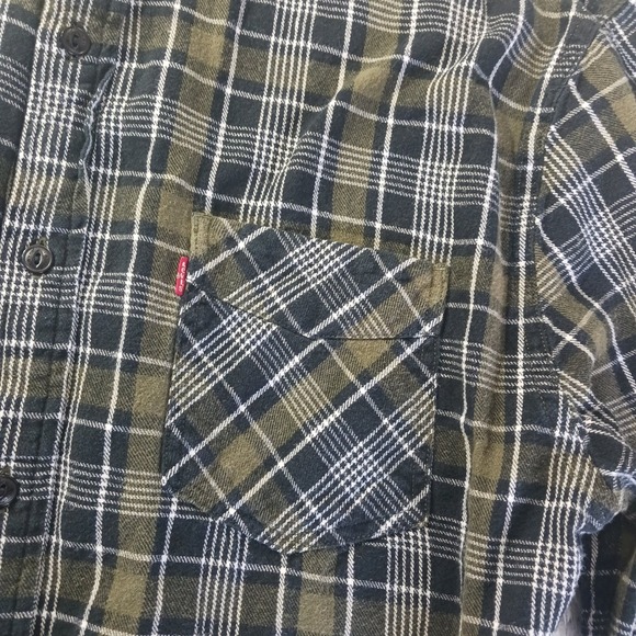 Levi's Plaid Flannel Button Down Shirt L Heritage Casual Grunge Workwear - Picture 8 of 9